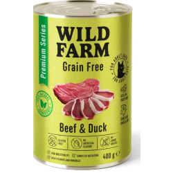 WILD FARM Premium Grain Free Beef and Duck 400g - bezzbożowa karma dla kota